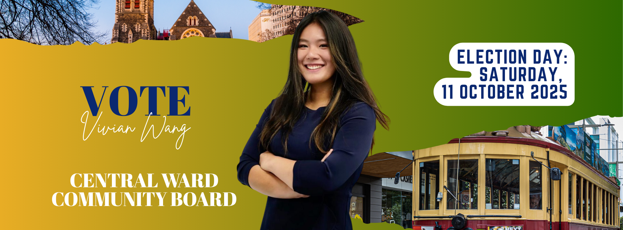 Vivian Wang Campaign Banner